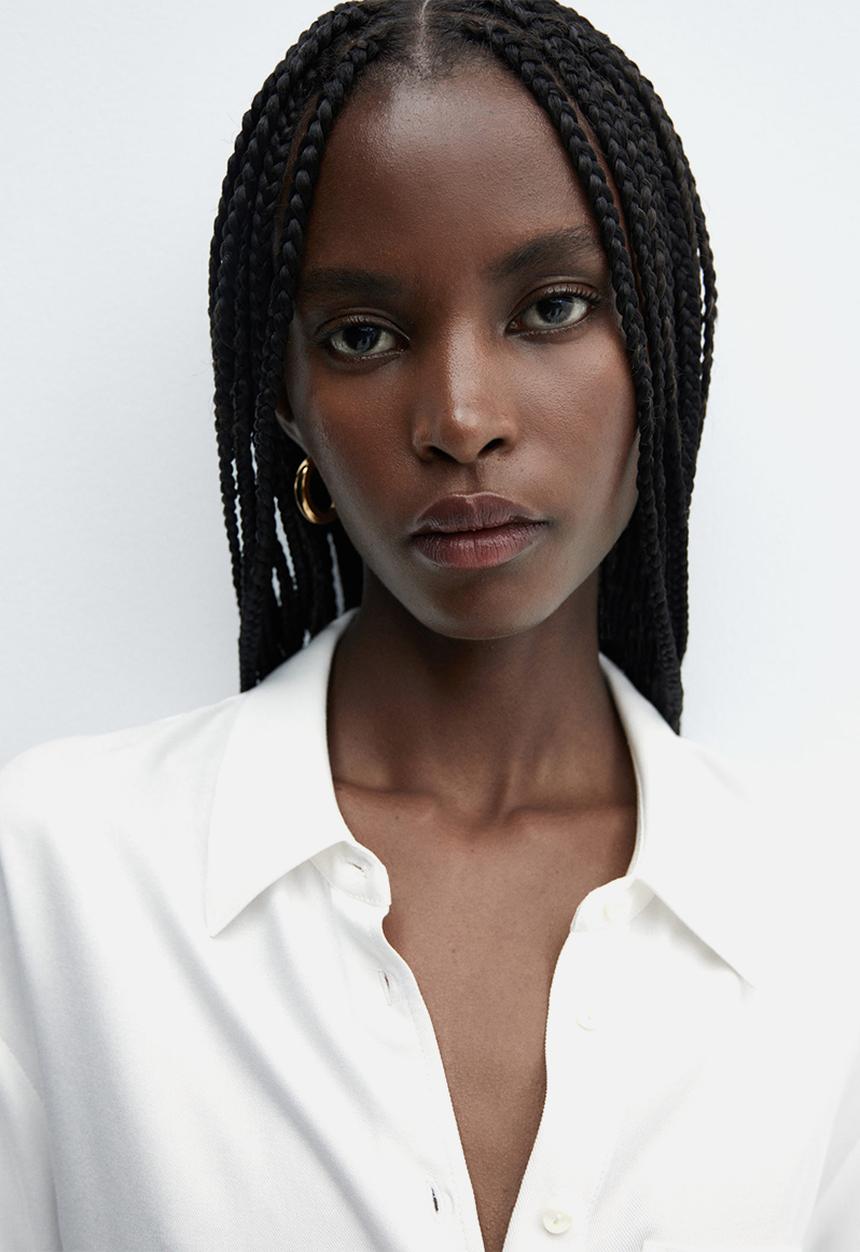 MANGO - Shirt galin - neutral