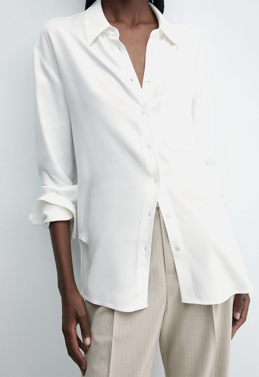 MANGO - Shirt galin - neutral
