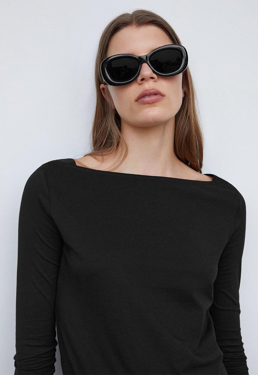 MANGO - T-Shirt Saco - Black