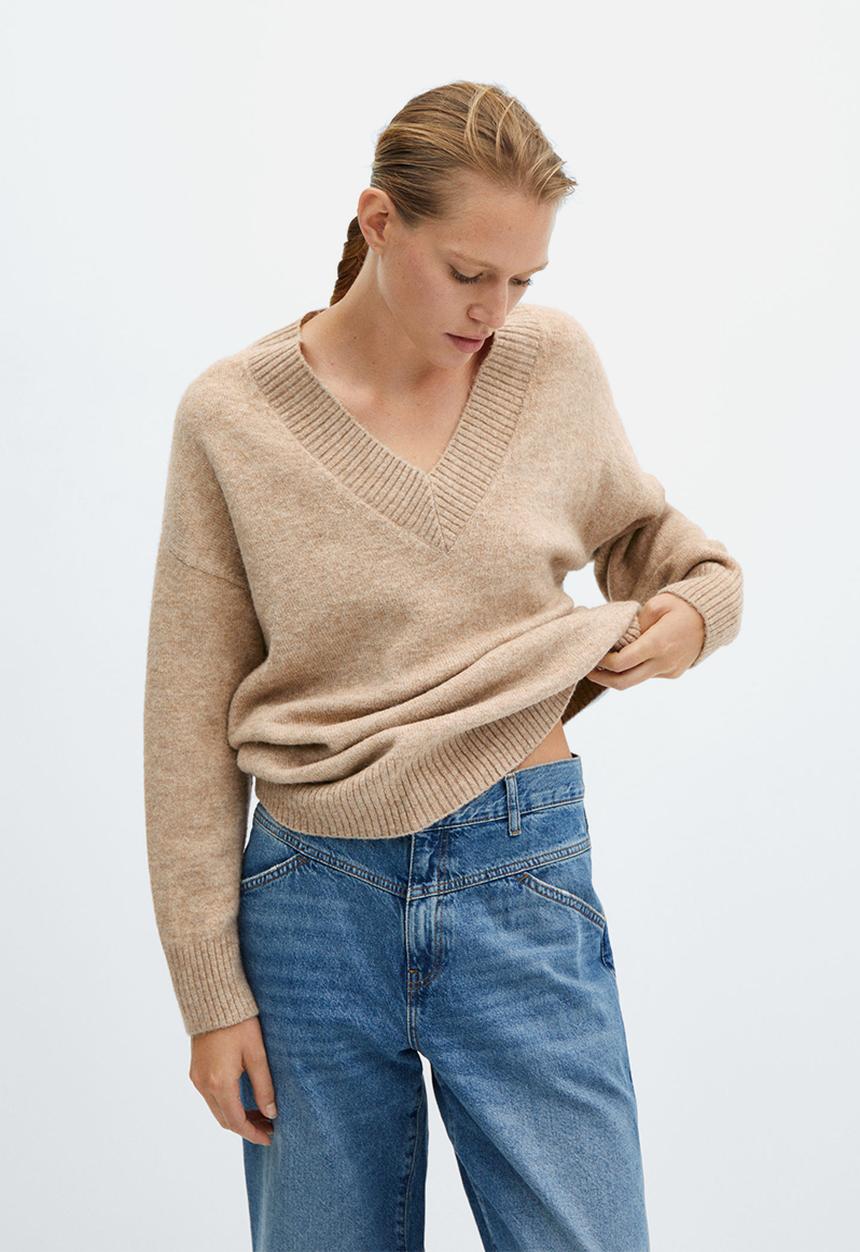 MANGO - Sweater taldorav - beige