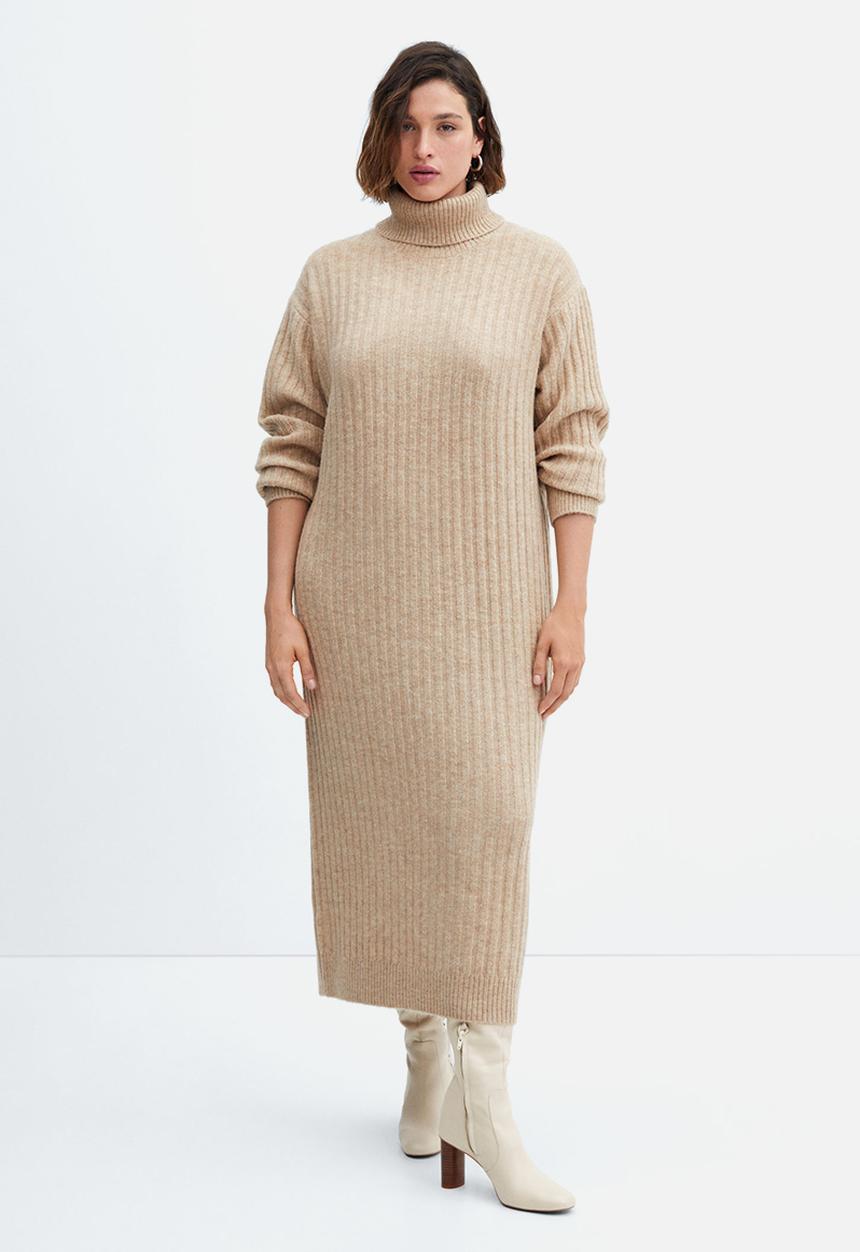 MANGO - Plus dress taldorin - beige