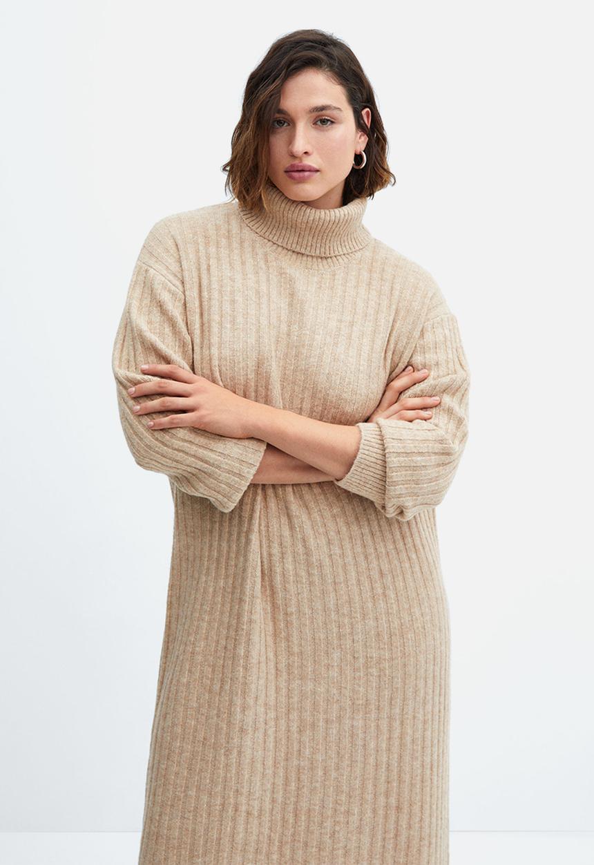 MANGO - Plus dress taldorin - beige