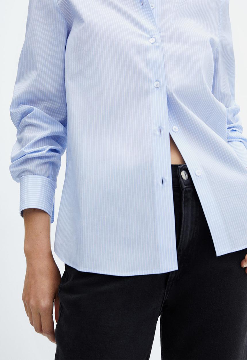 MANGO - Shirt Regu - Light/Pastel Blue
