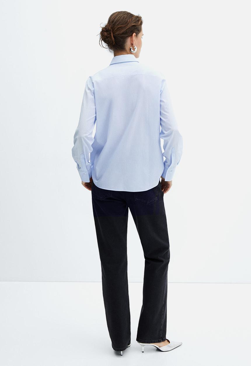 MANGO - Shirt Regu - Light/Pastel Blue