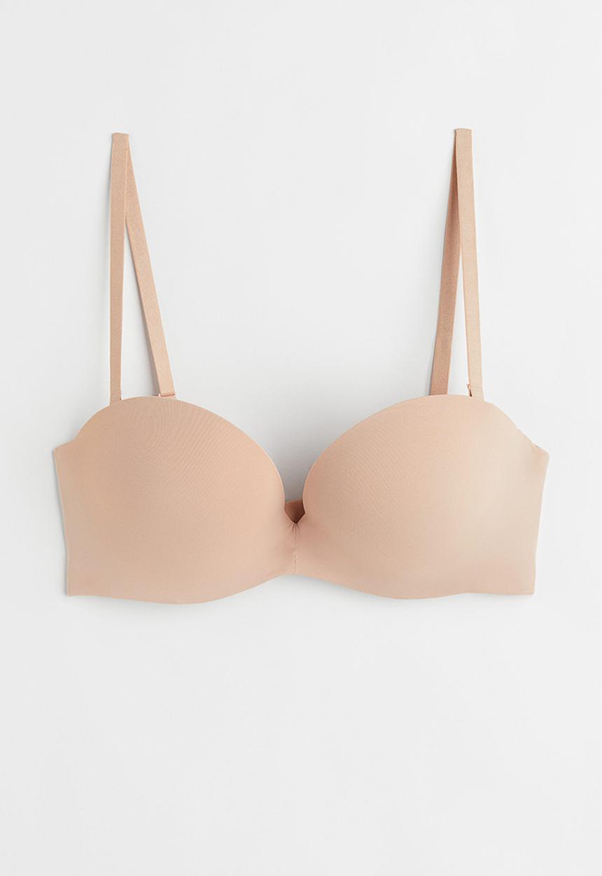 H&M - Super push-up microfibre bra - light beige