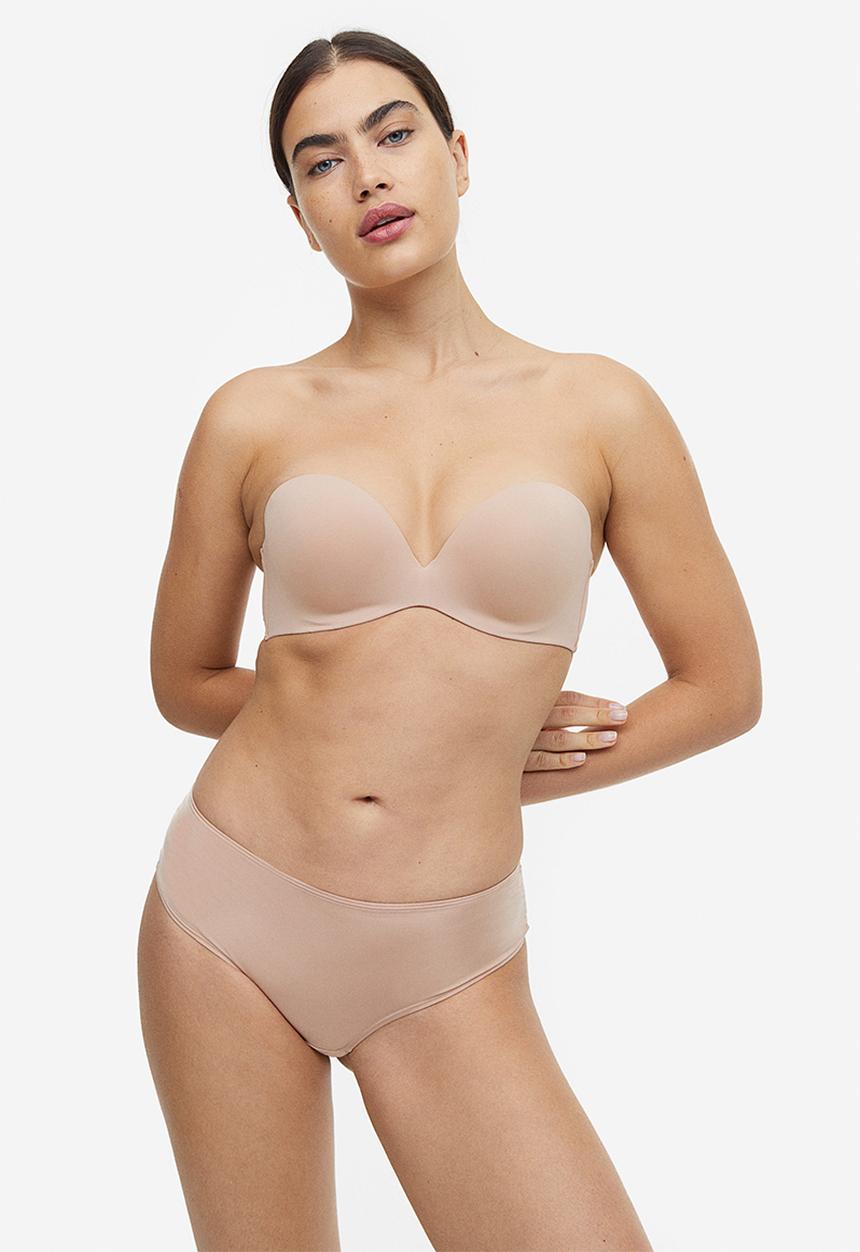 H&M - Super push-up microfibre bra - light beige