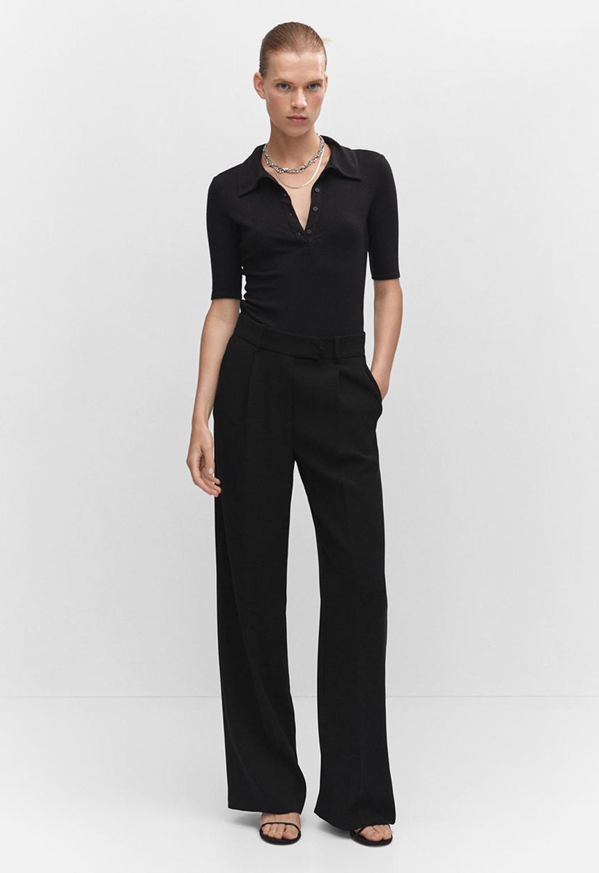 MANGO - Polo Shirt Grena - Black