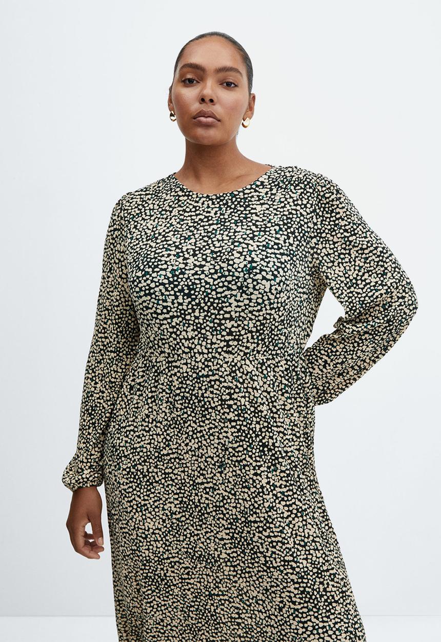 MANGO - Plus dress linus - green