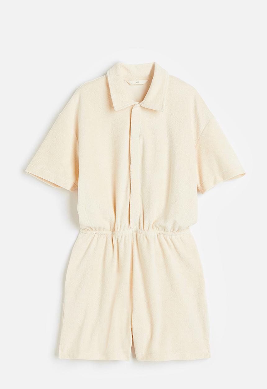 H&M - Terry playsuit - cream