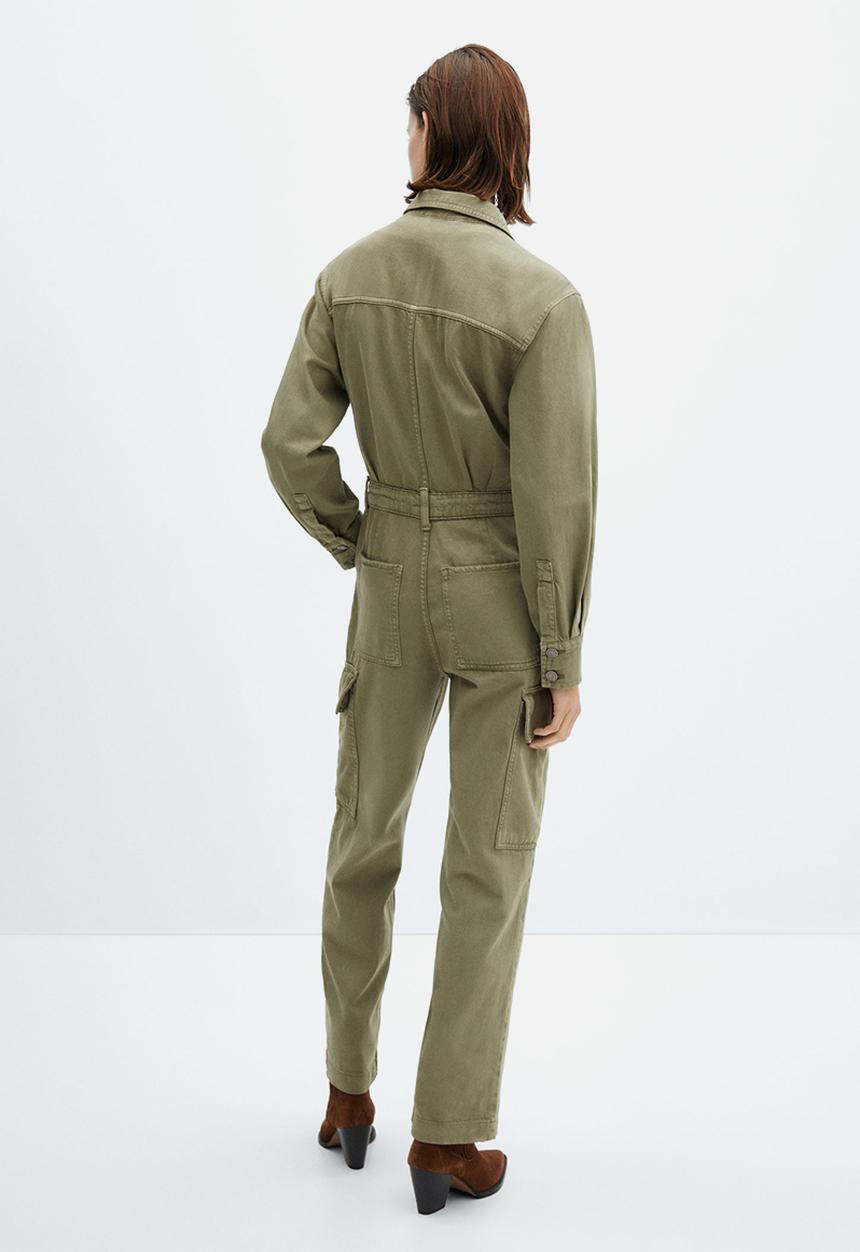 MANGO - One-Piece Suit Ivete - Beige/Khaki