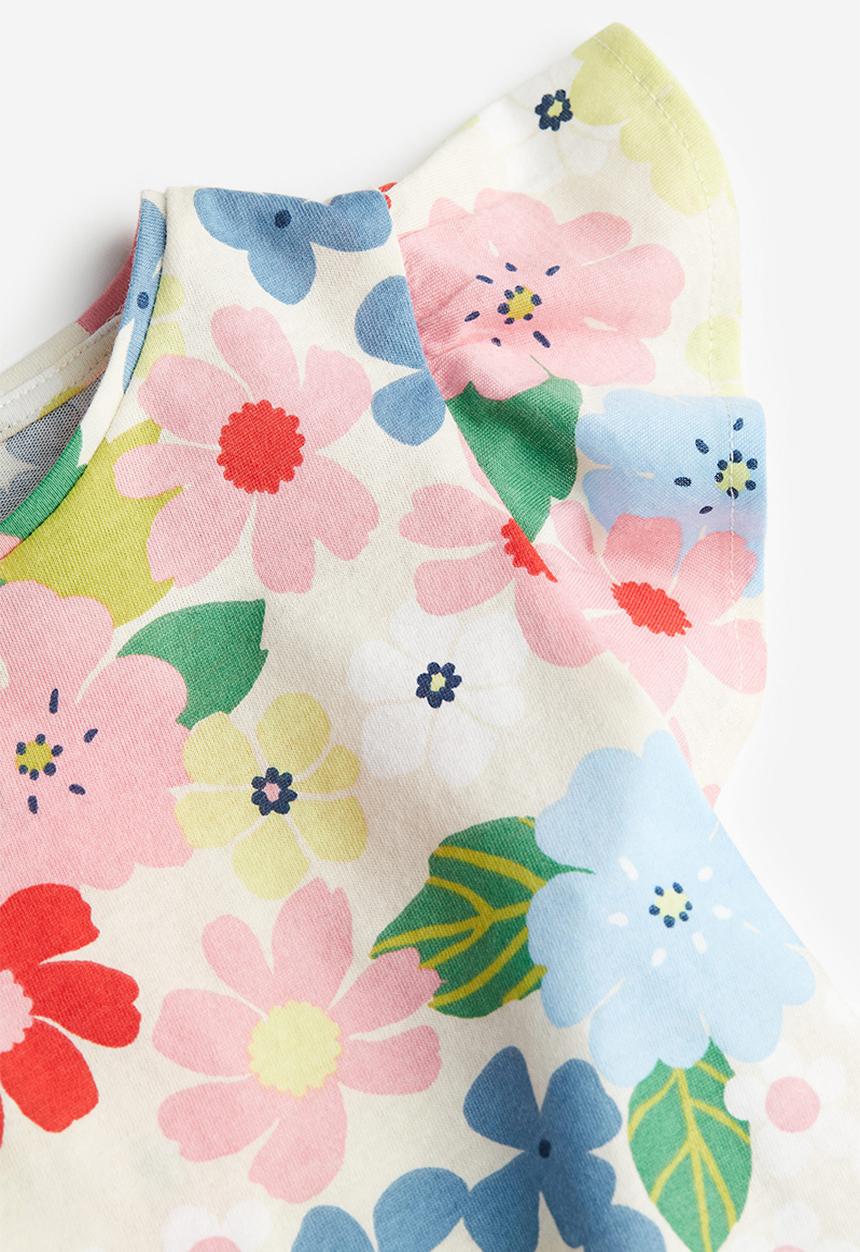 H&M - Flutter-sleeved jersey top - multi