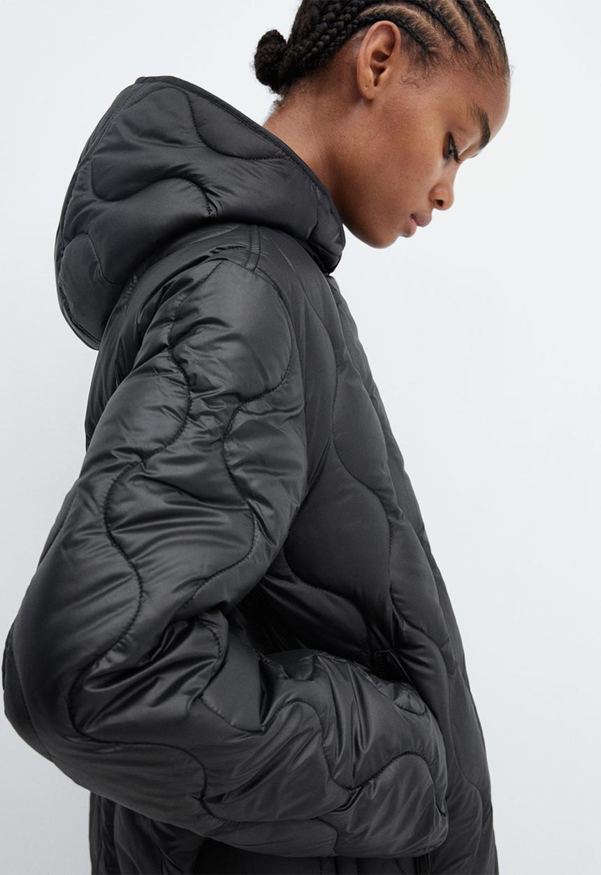MANGO - Anorak gamba - black