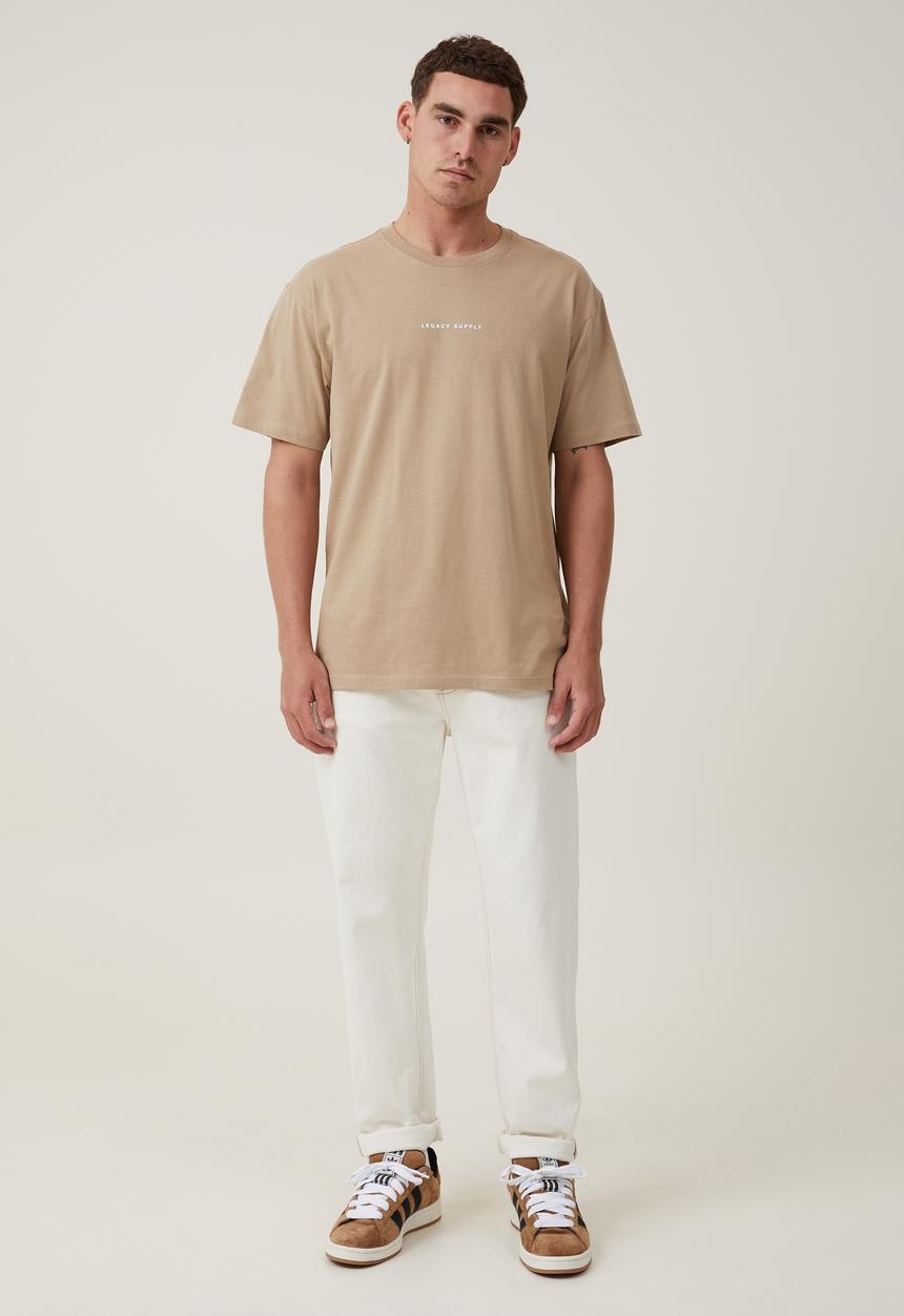 Cotton On - Easy T-shirt - gravel stone/legacy supply