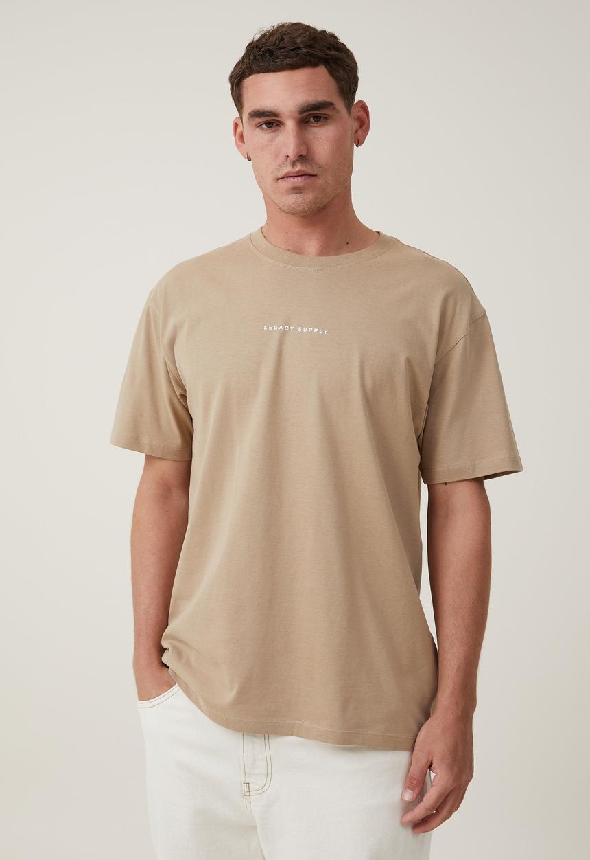 Cotton On - Easy T-shirt - gravel stone/legacy supply