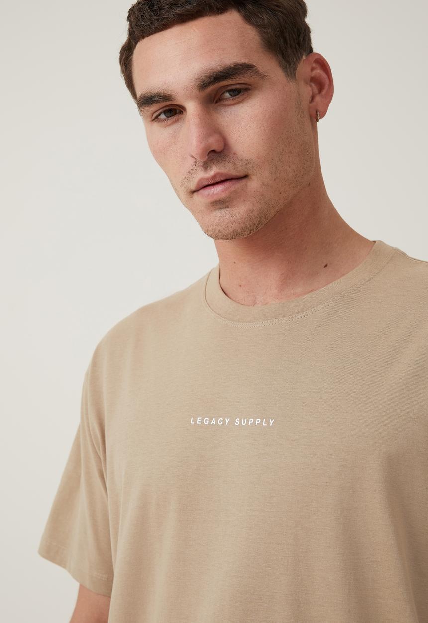 Cotton On - Easy T-shirt - gravel stone/legacy supply