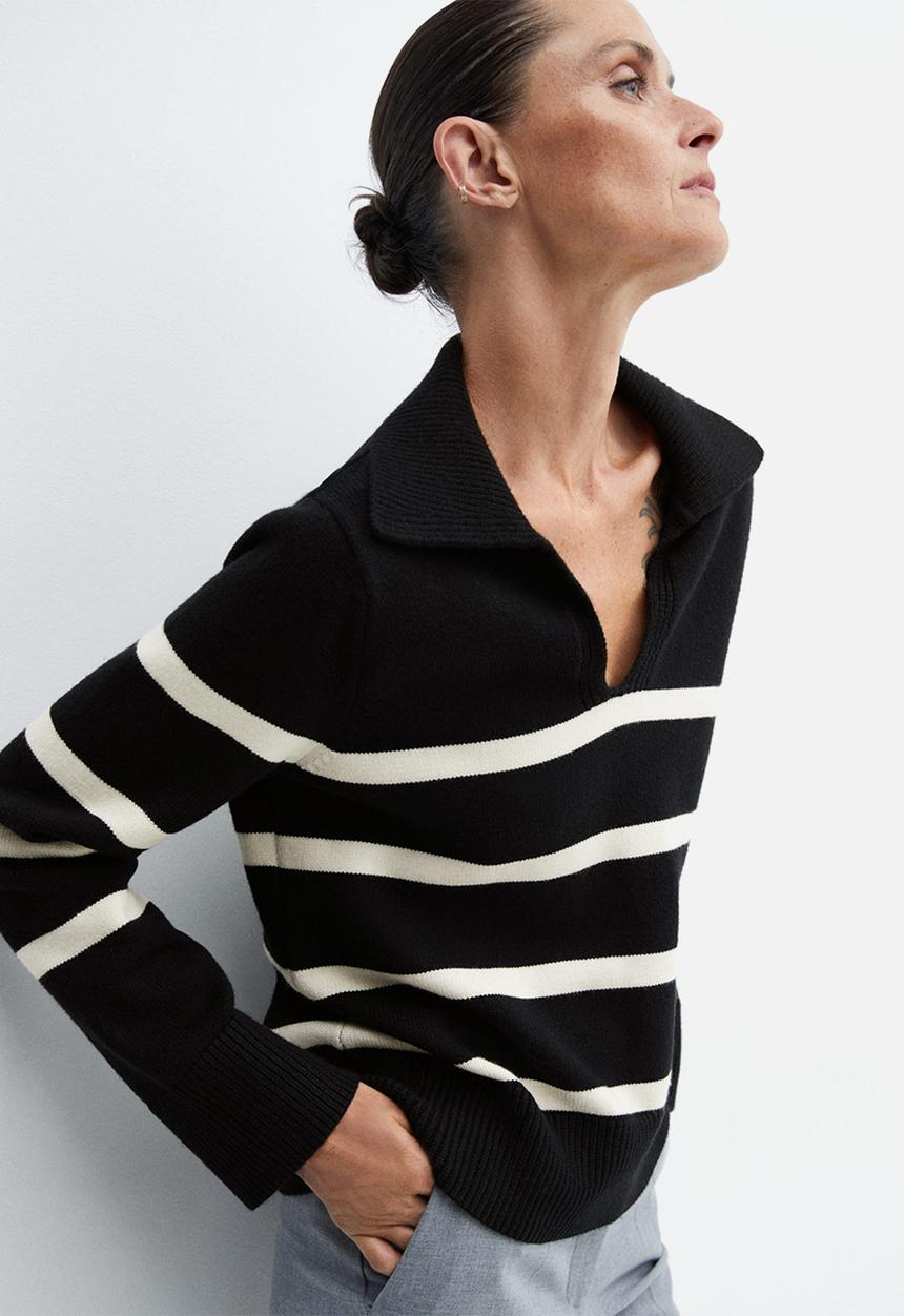 MANGO - Sweater velero - black