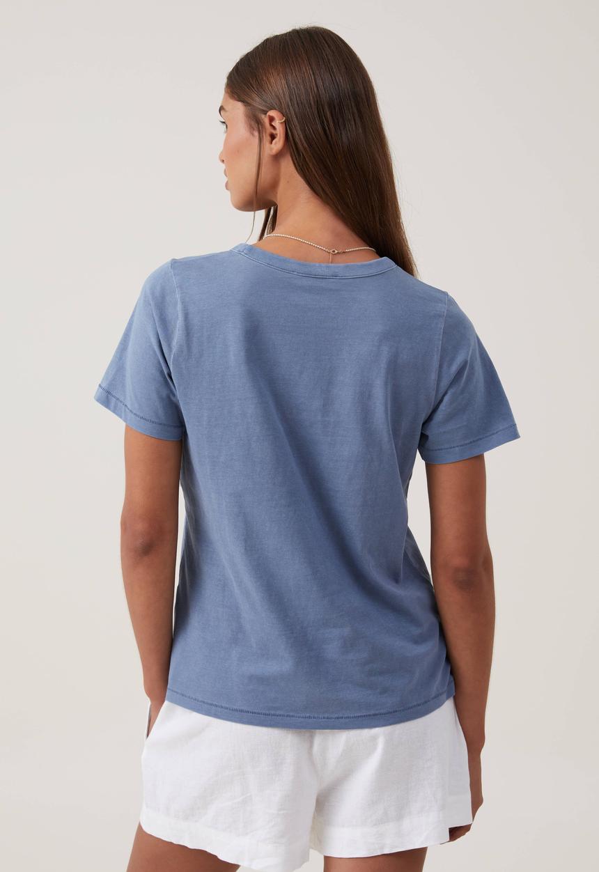 Cotton On - The 91 Classic Organic Tee-Washed Elemental Blue