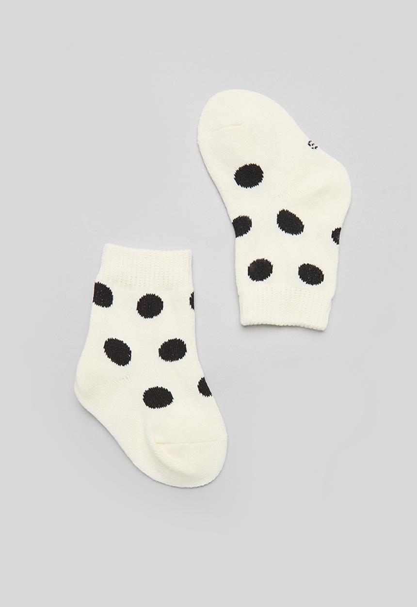 Pop Candy - Polka dot ankle socks - black & white