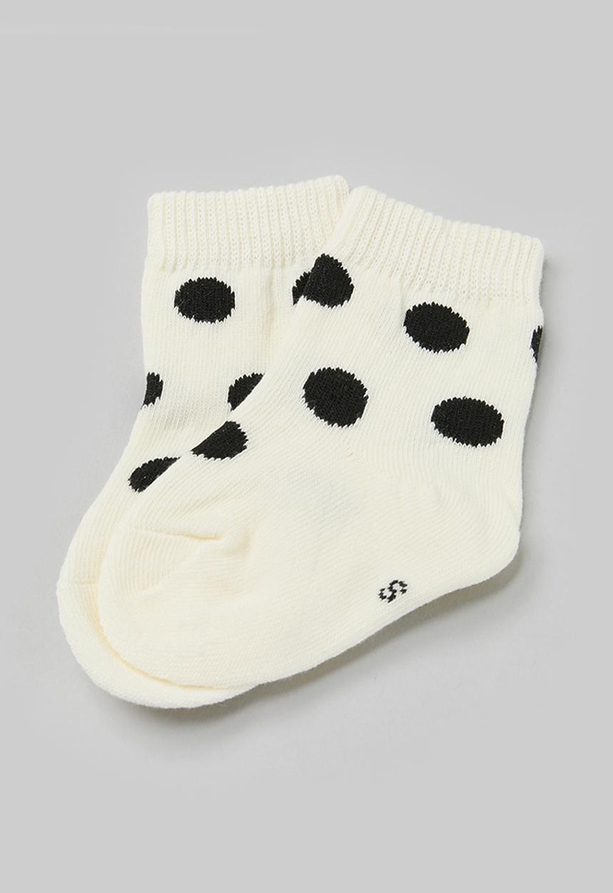 Pop Candy - Polka dot ankle socks - black & white