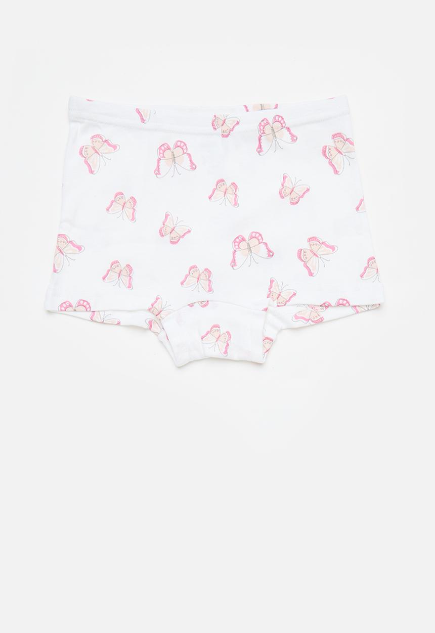 Pop Candy - 3 Pack boyshorts - pink & white