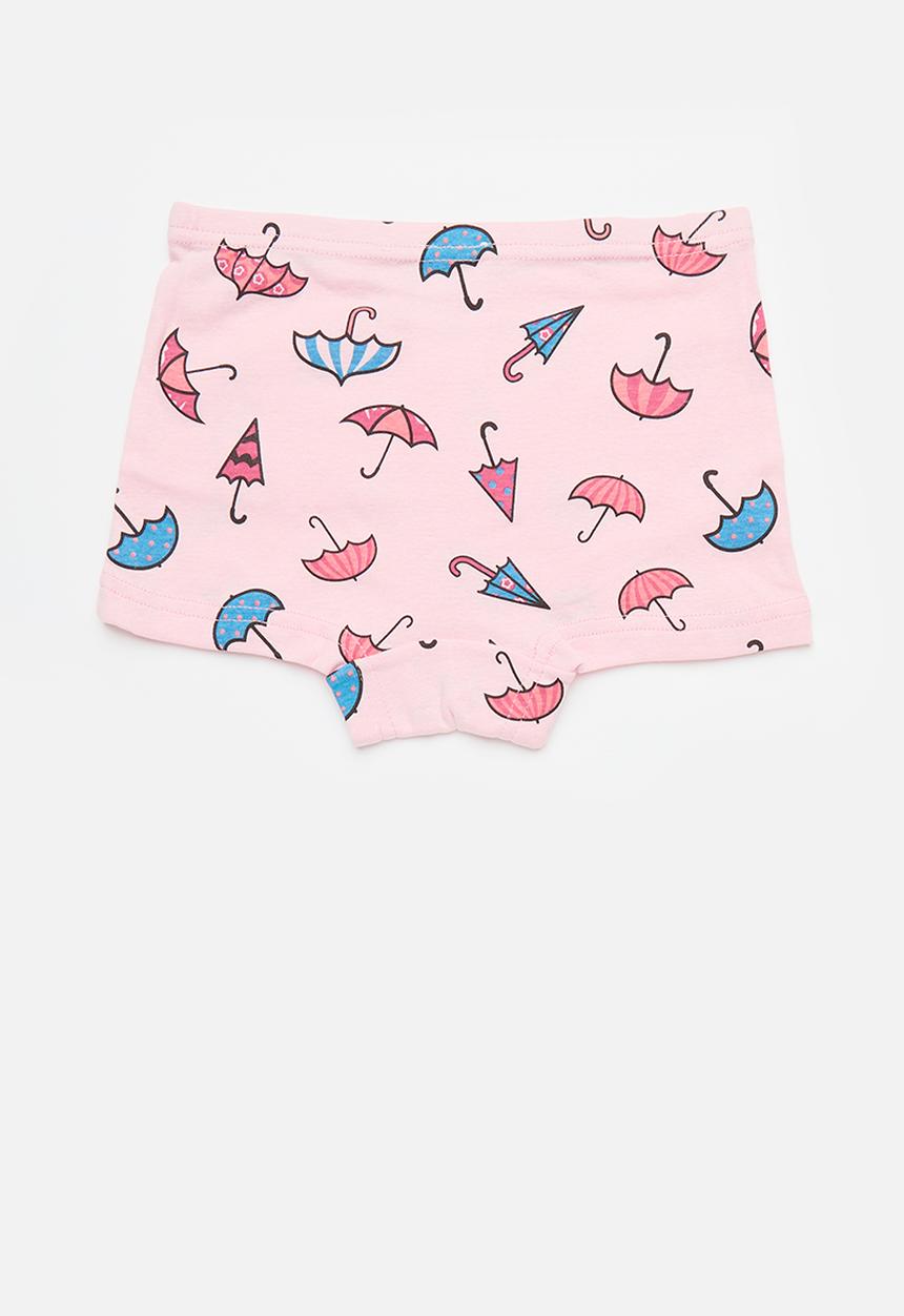 Pop Candy - 3 Pack boyshorts - pink & white