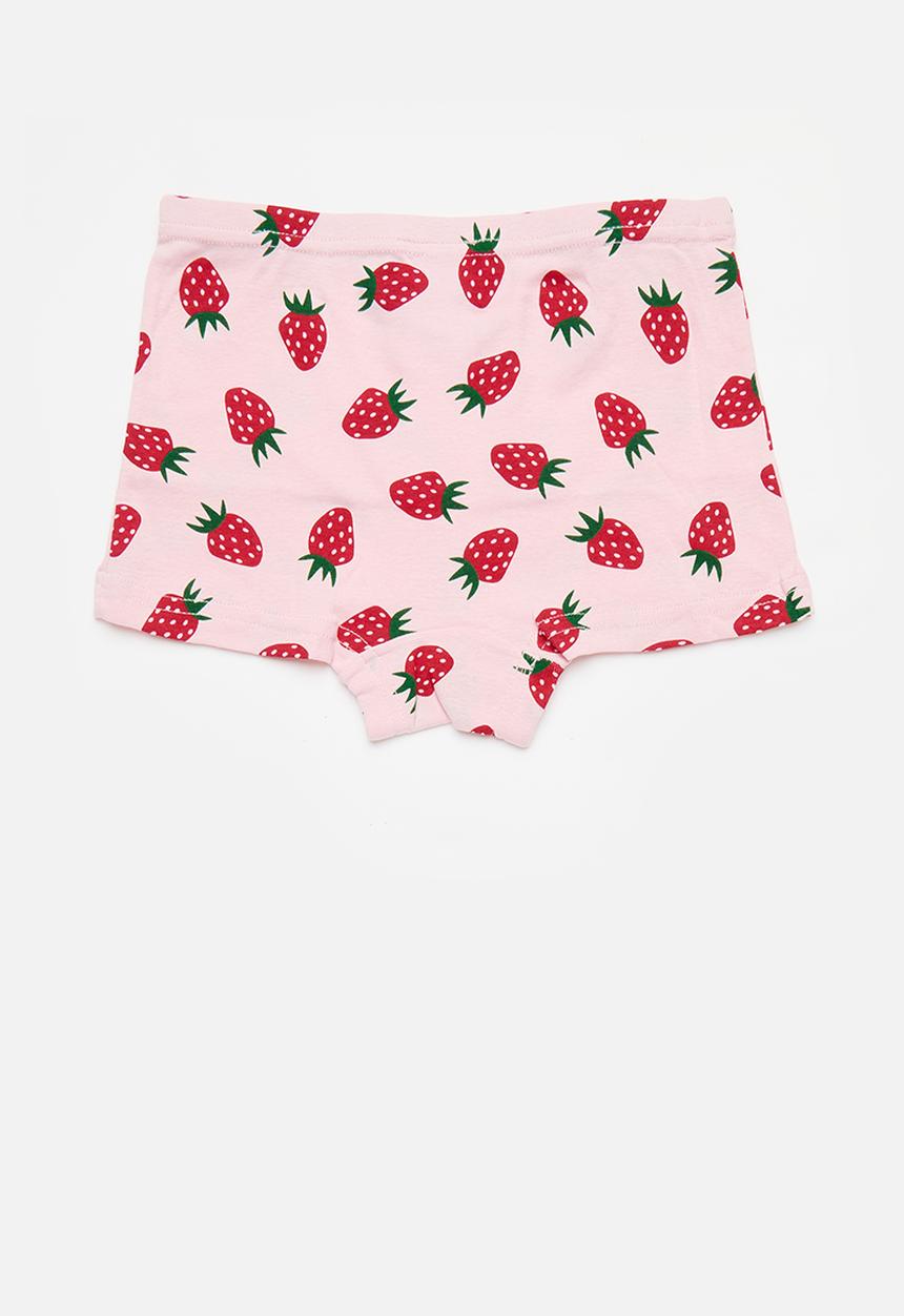 Pop Candy - 3 Pack boyshorts - white & pink