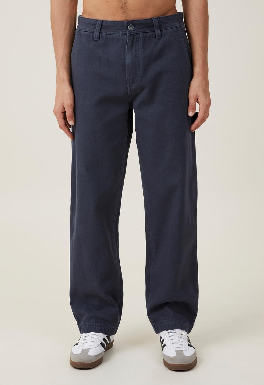 Cotton On - Loose fit pant - washed navy carpenter 