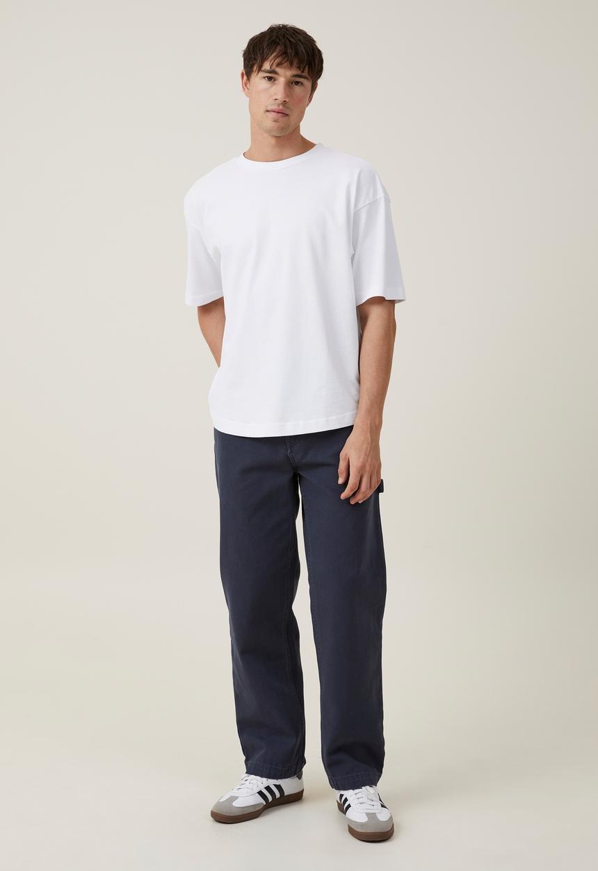 Cotton On - Loose fit pant - washed navy carpenter 