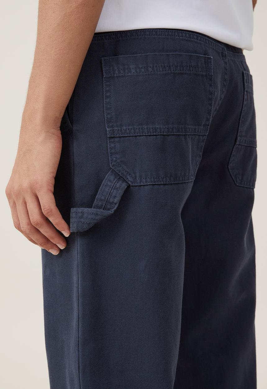 Cotton On - Loose fit pant - washed navy carpenter 