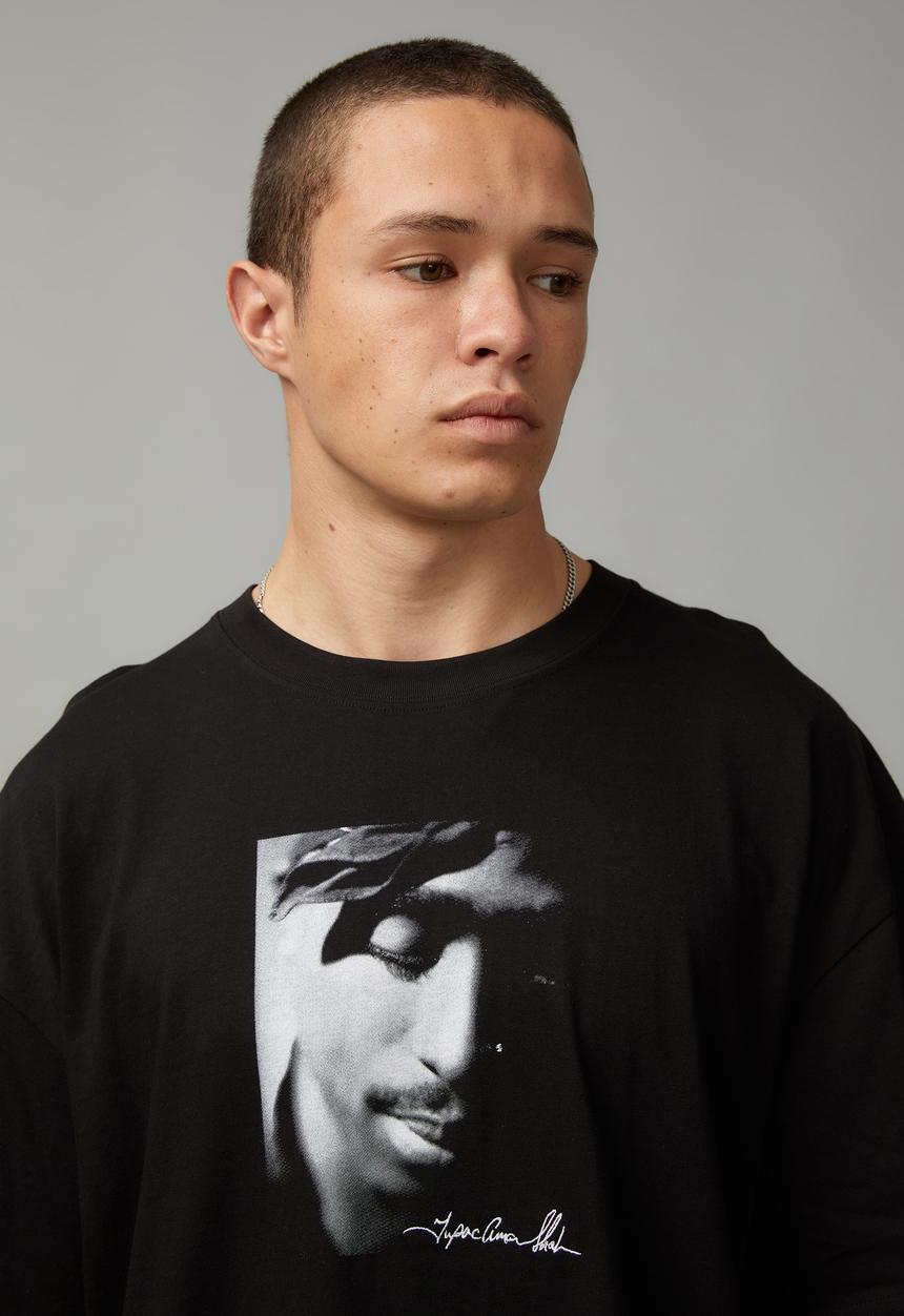 Factorie - Essential music merch T-shirt - lcn bra black/tupac window 