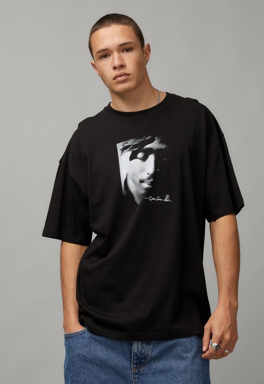 Factorie - Essential music merch T-shirt - lcn bra black/tupac window 