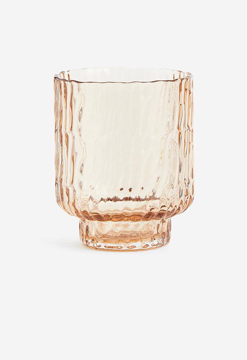 H&M - Glass tealight holder - beige
