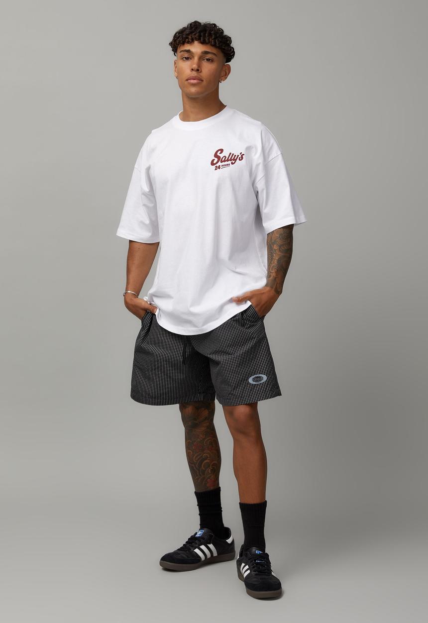 Factorie - Half Half Street Short - Black/window Check