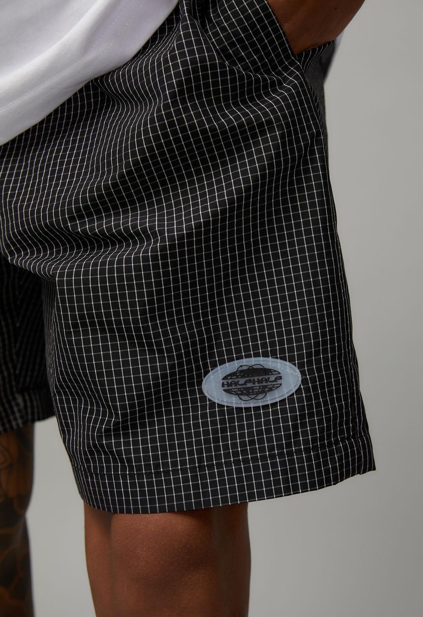 Factorie - Half Half Street Short - Black/window Check