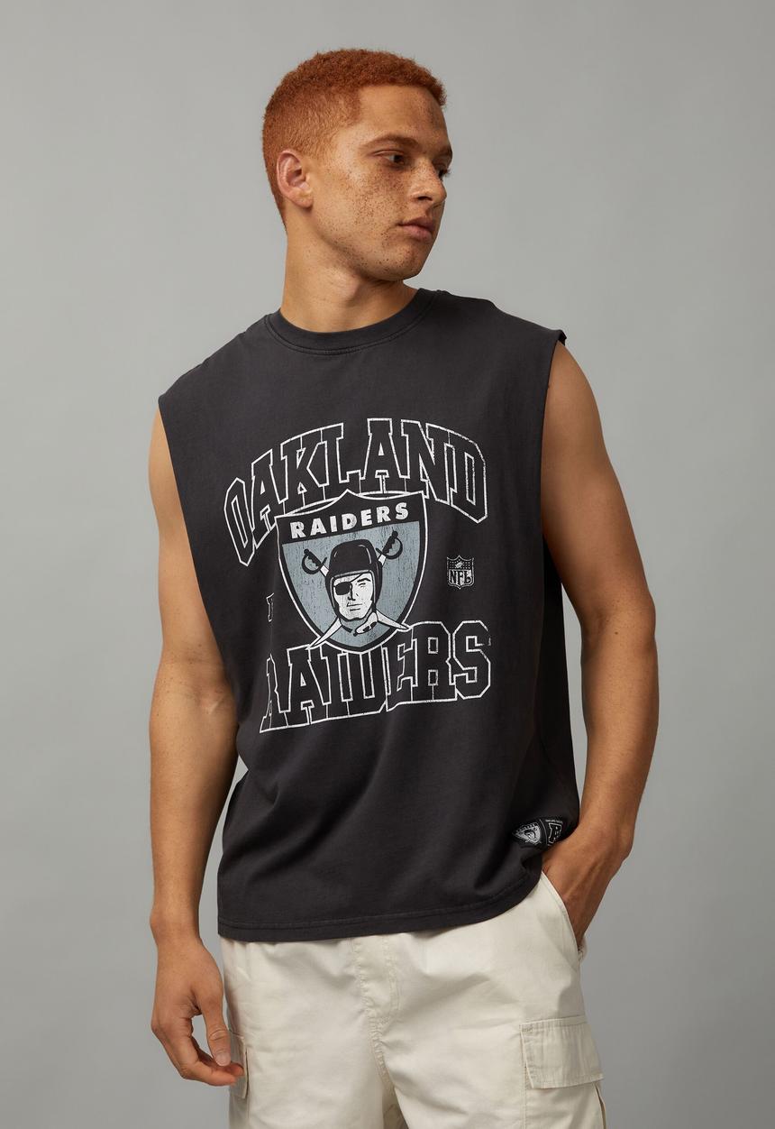 Factorie - Nfl Muscle Tank - Lcn Nfl Washed Black/raiders