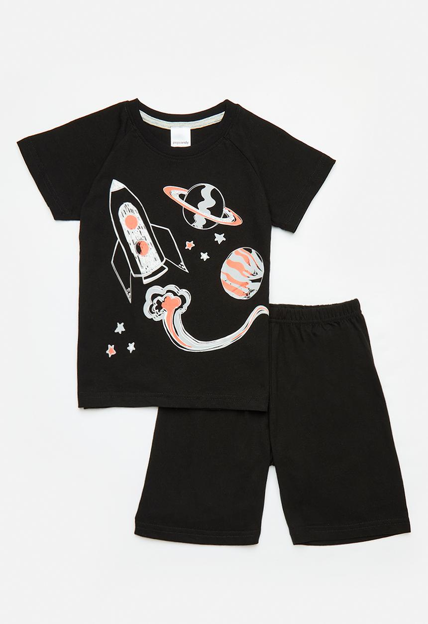 Pop Candy - Printed pj set - black