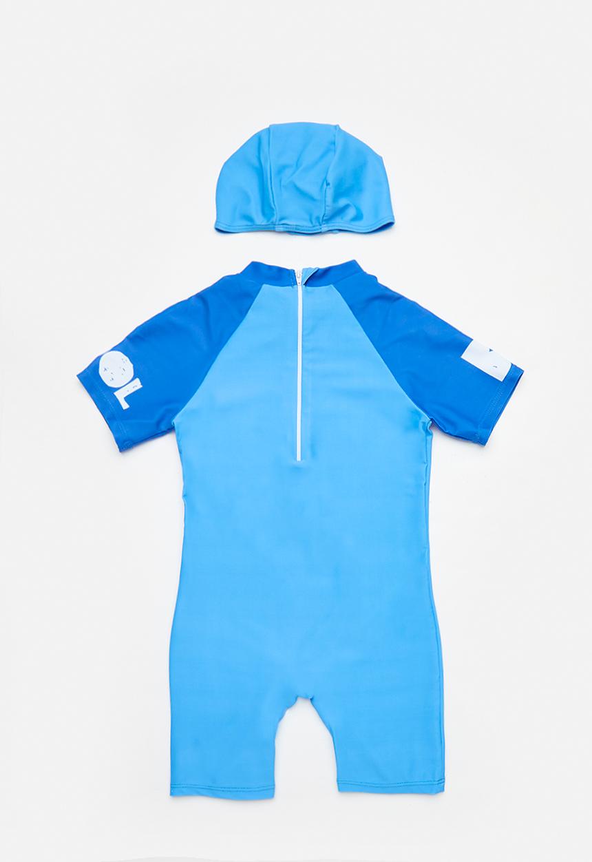 Pop Candy - One piece swimsuit and cap set - blue