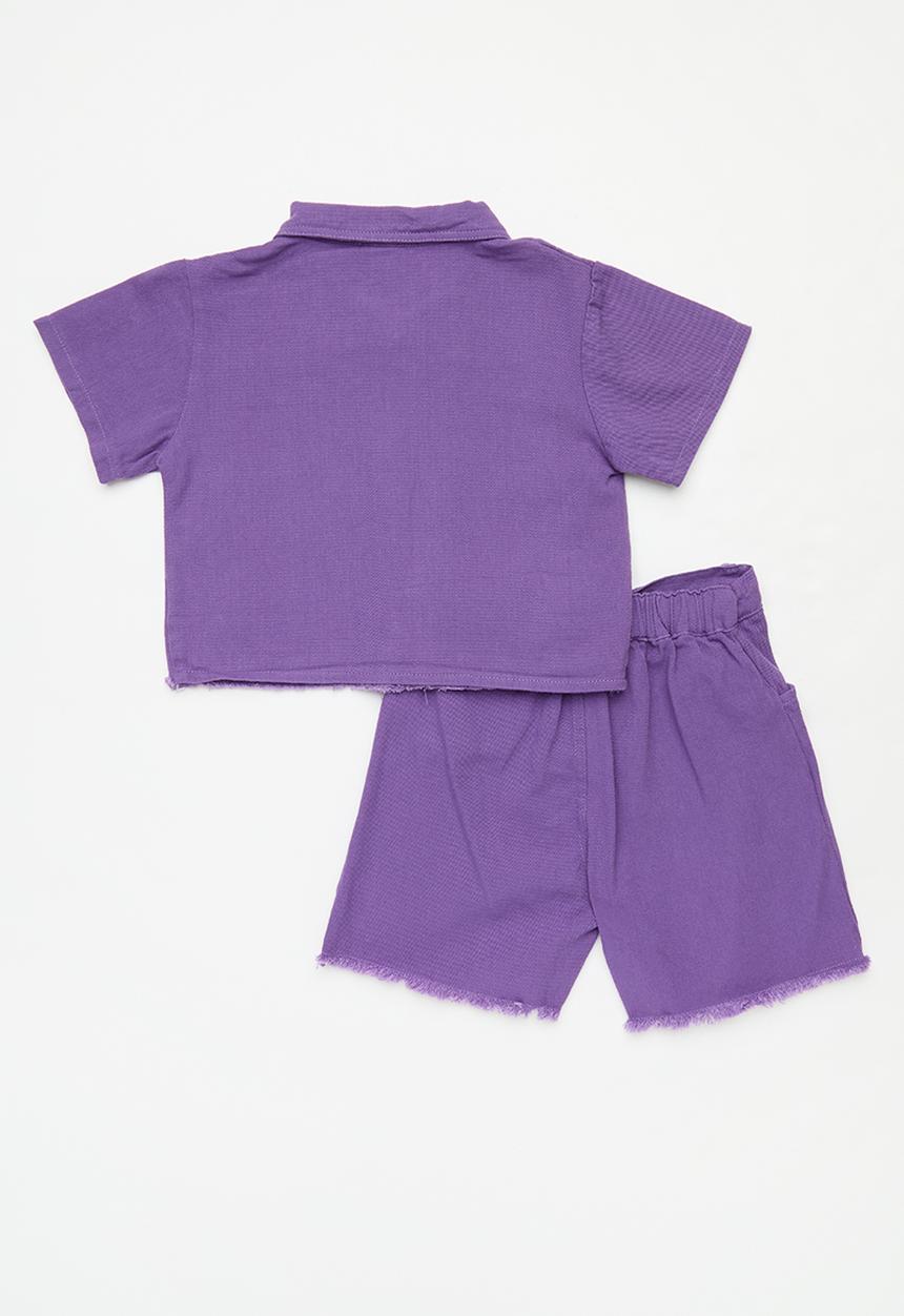 Pop Candy - Shirt & short set - purple
