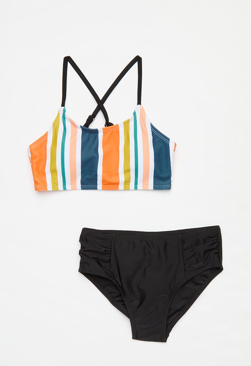 Pop Candy - 2 Piece striped bikini set - multi