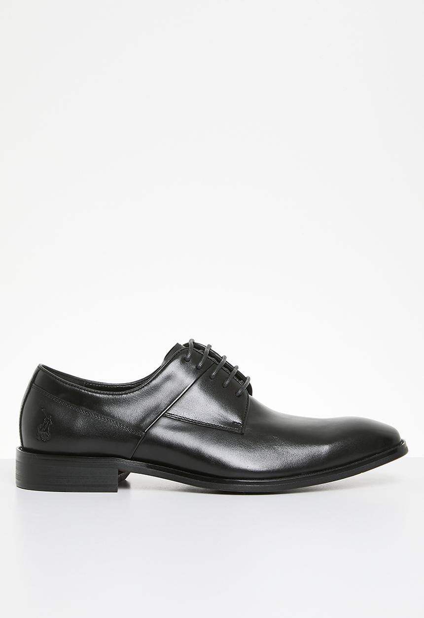 POLO - Panelled gibson lace up - black 
