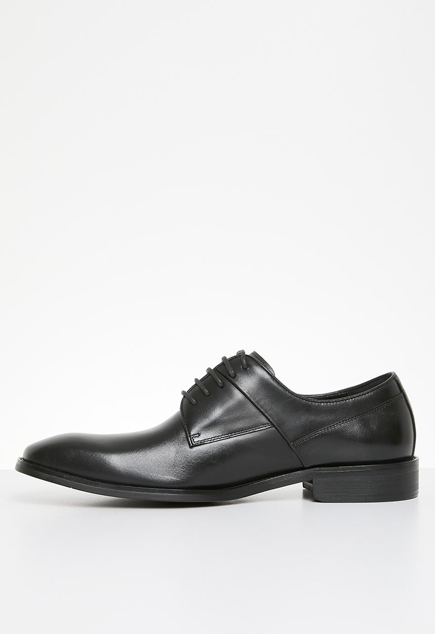 POLO - Panelled gibson lace up - black 