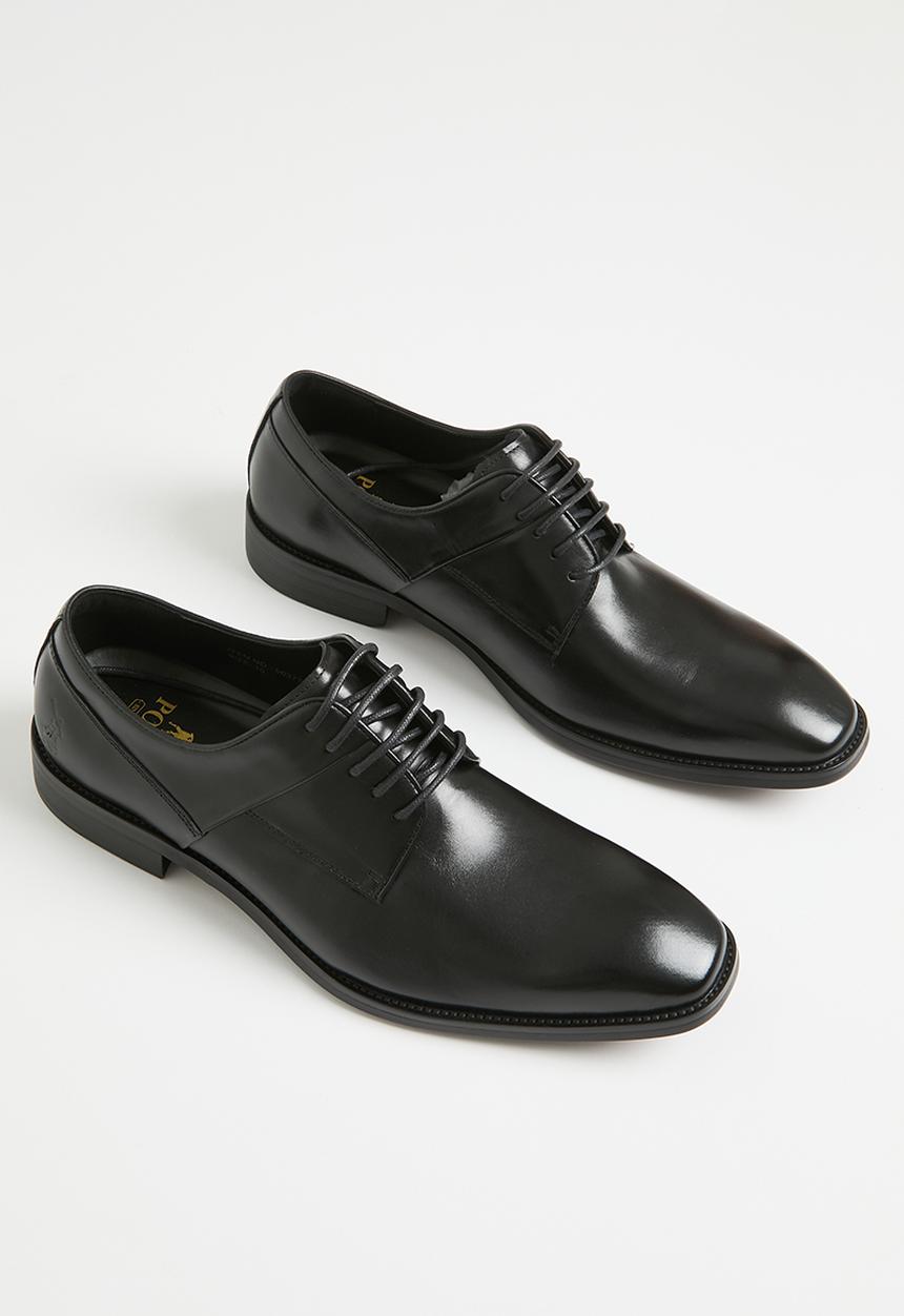 POLO - Panelled gibson lace up - black 
