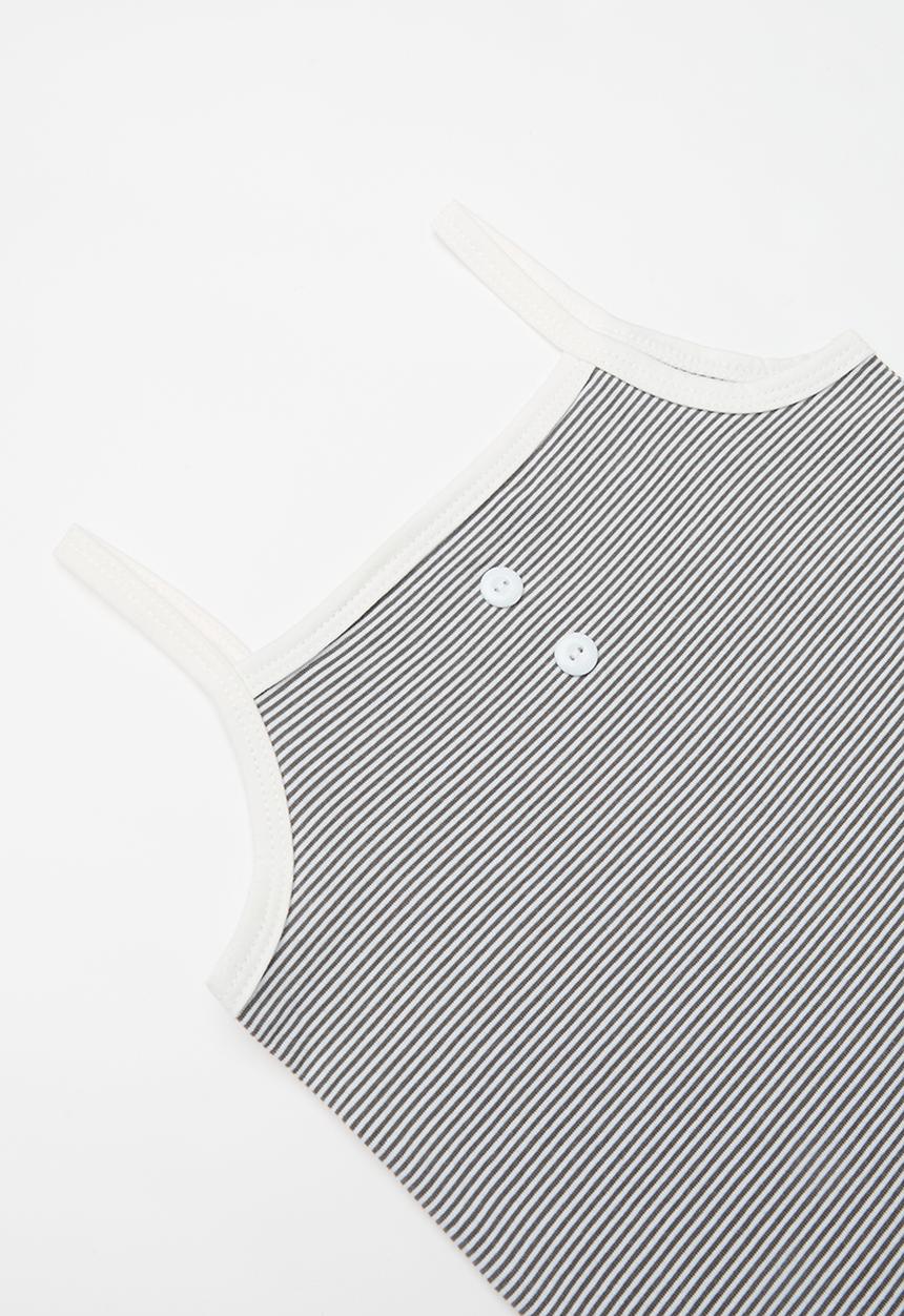 Pop Candy - Baby girl cami & short set - grey