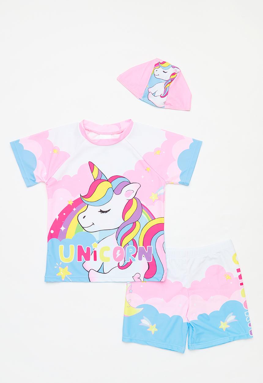 Pop Candy - 2 Piece swimset and cap set - multi 