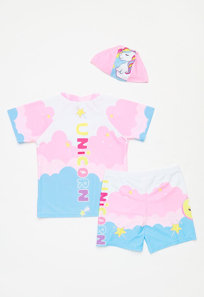 Pop Candy - 2 Piece swimset and cap set - multi 
