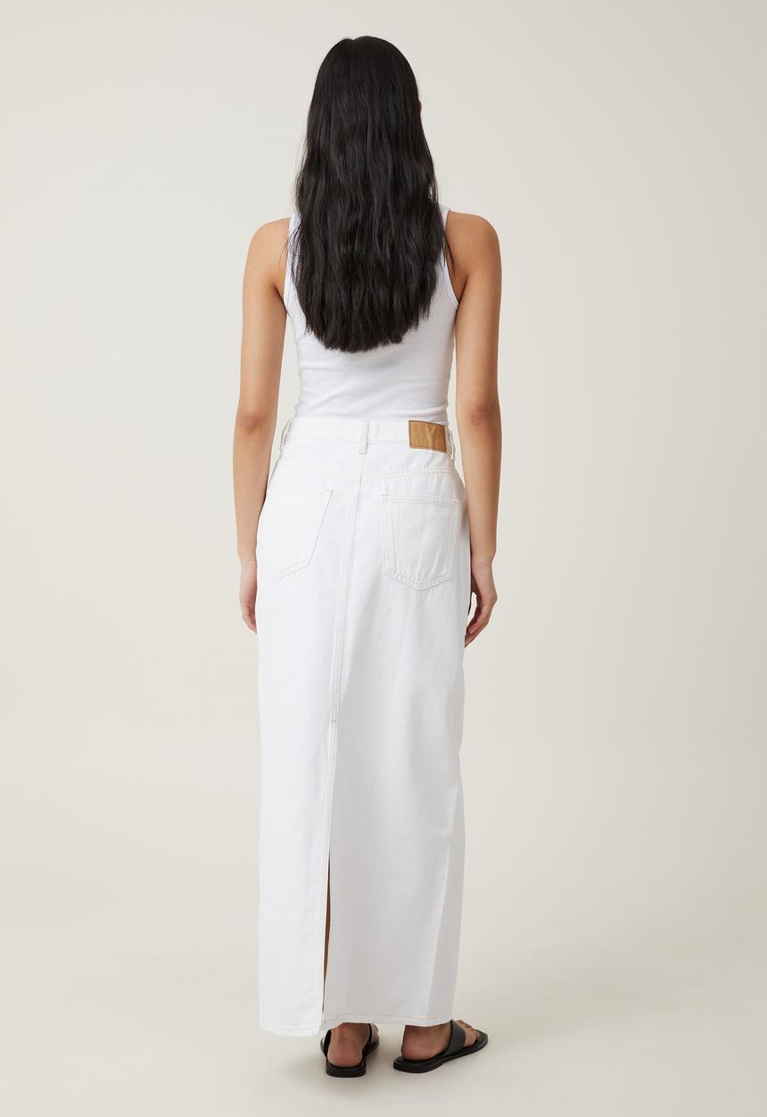 Cotton On - Blake Denim Maxi Skirt - Whitehaven