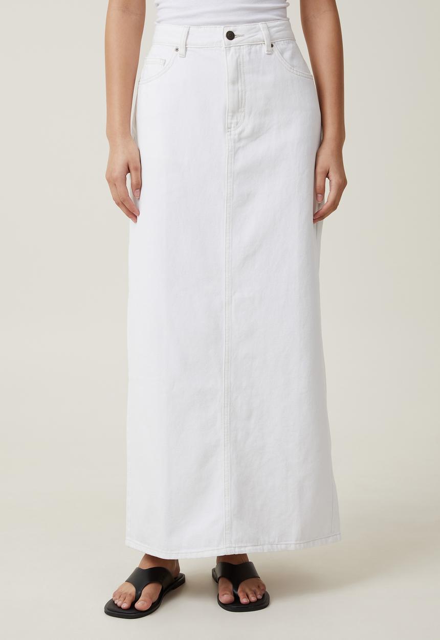 Cotton On - Blake Denim Maxi Skirt - Whitehaven