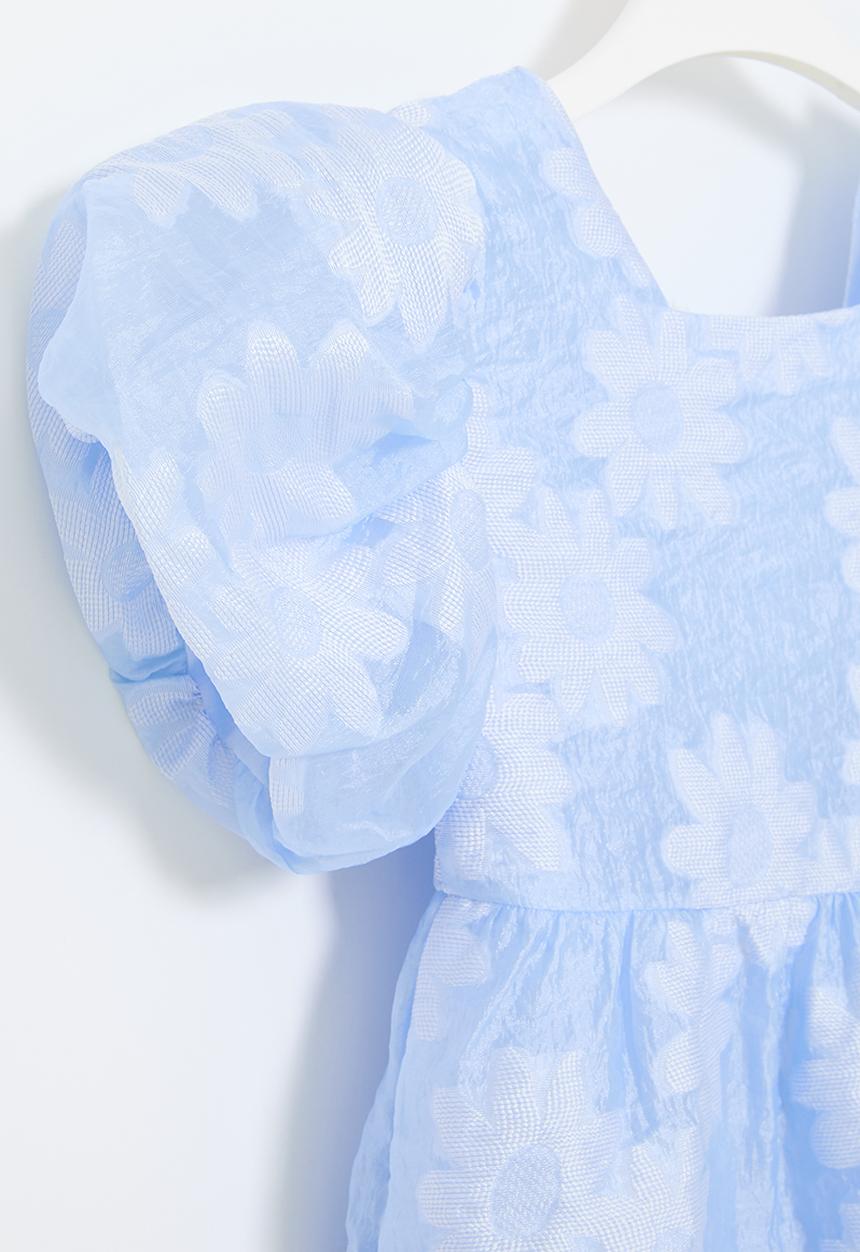 Pop Candy - Puff sleeve dress - blue