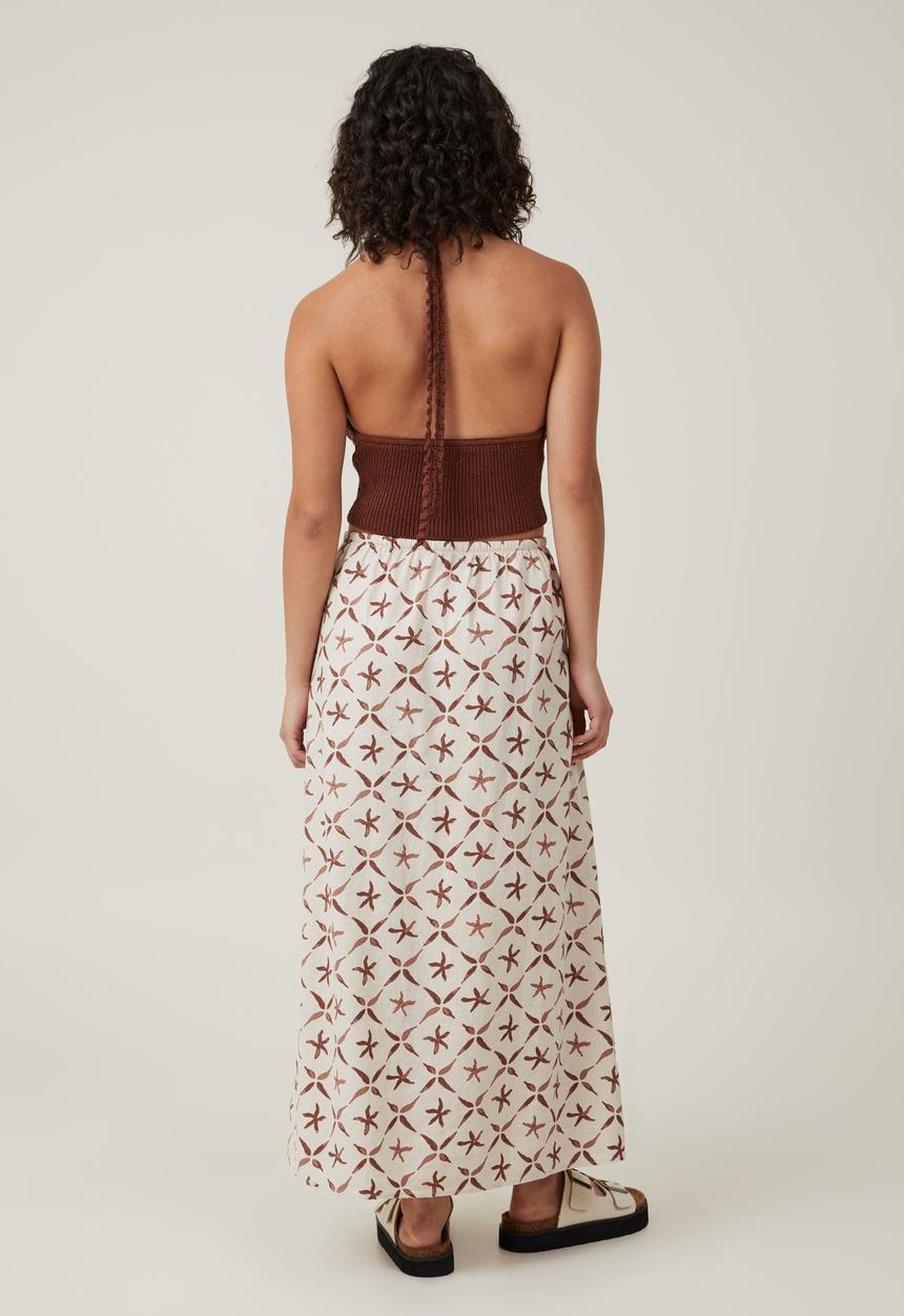 Cotton On - Haven Maxi Slip Skirt - Sea Star Tile Stone
