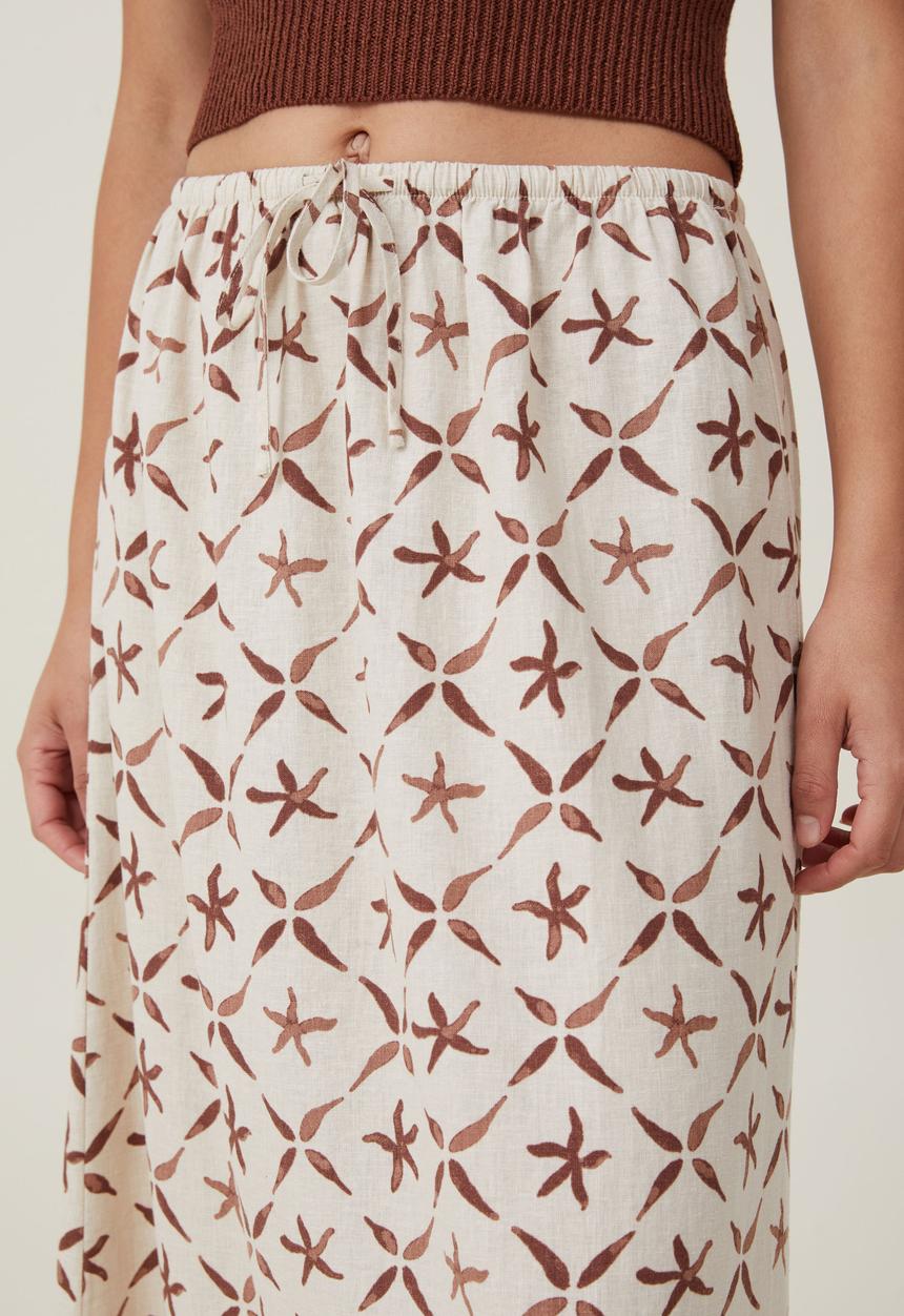 Cotton On - Haven Maxi Slip Skirt - Sea Star Tile Stone